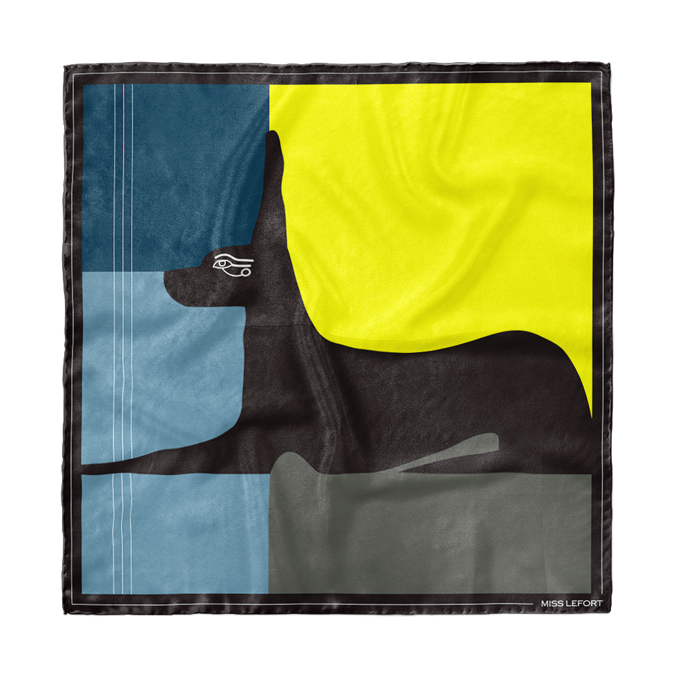 Foulard en soie "Anubis"