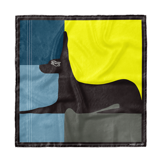 Foulard en soie "Anubis"