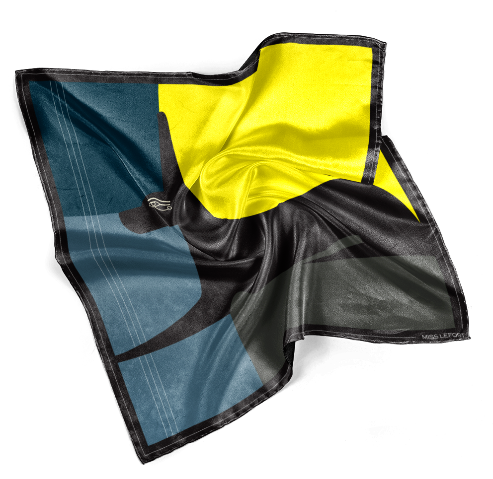 Foulard en soie "Anubis"