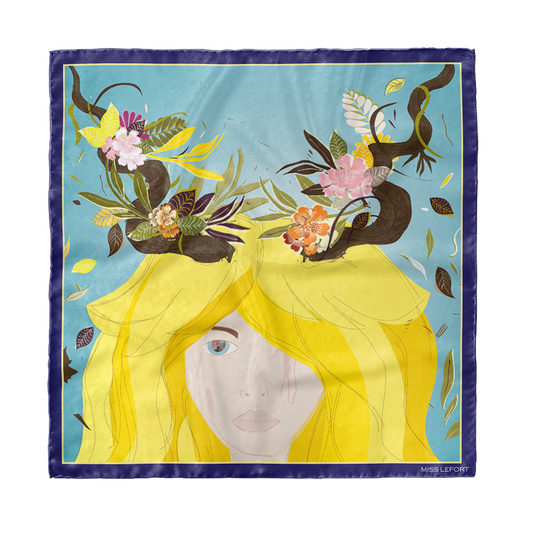 Foulard en soie "Déesse de la nature"