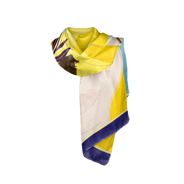 Foulard en soie "Déesse de la nature"
