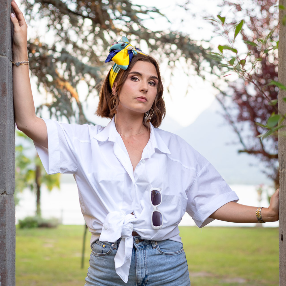 Foulard en soie "Déesse de la nature"