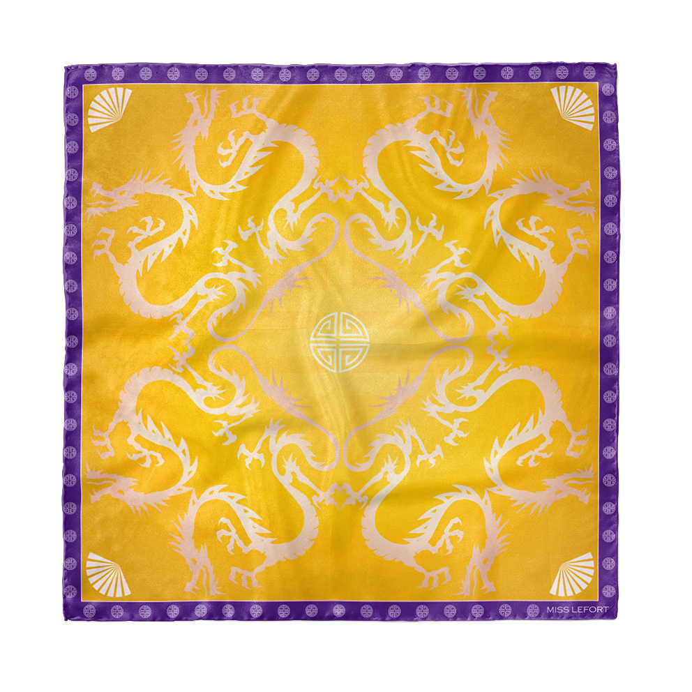 Foulard en soie "Dragon"