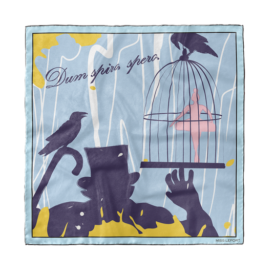 Foulard en soie "Dum Spiro Spero"