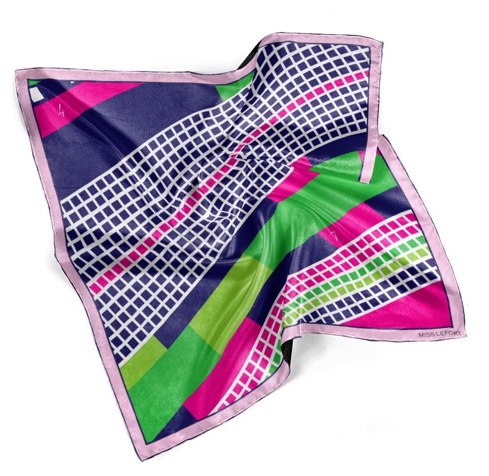 Foulard en soie "Onze"