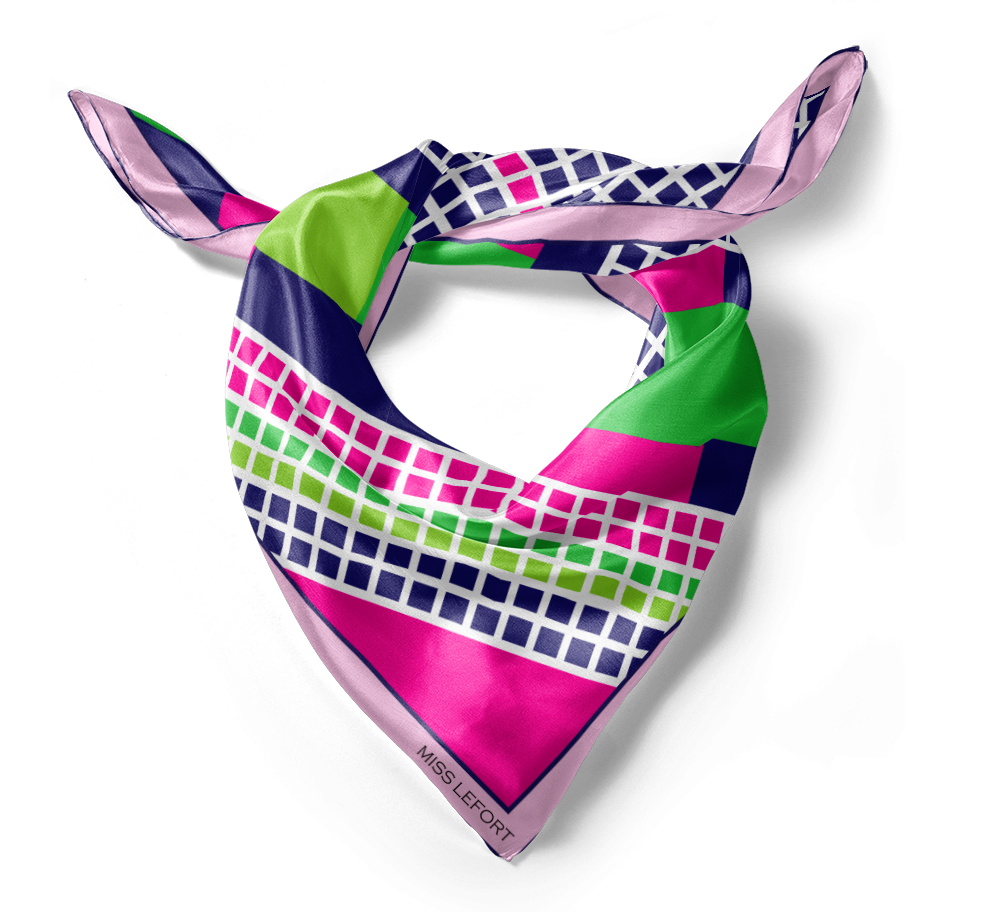 Foulard en soie "Onze"