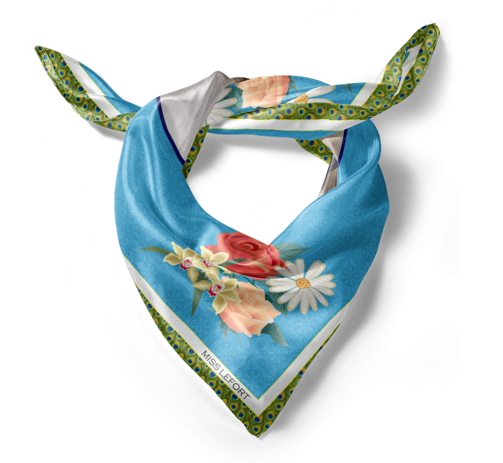 Foulard en soie "Rococo"