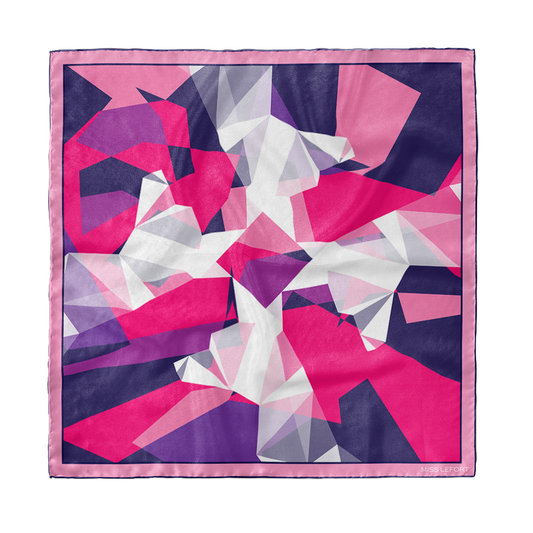 Foulard en soie "Éclats cubiques"